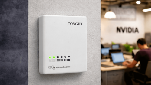 英伟达办公室安装200台中立格林空气质量监测器